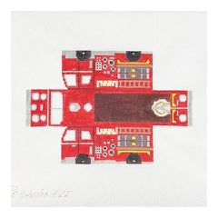 The Studio Midwest Firetruck Needlepoint Canvas