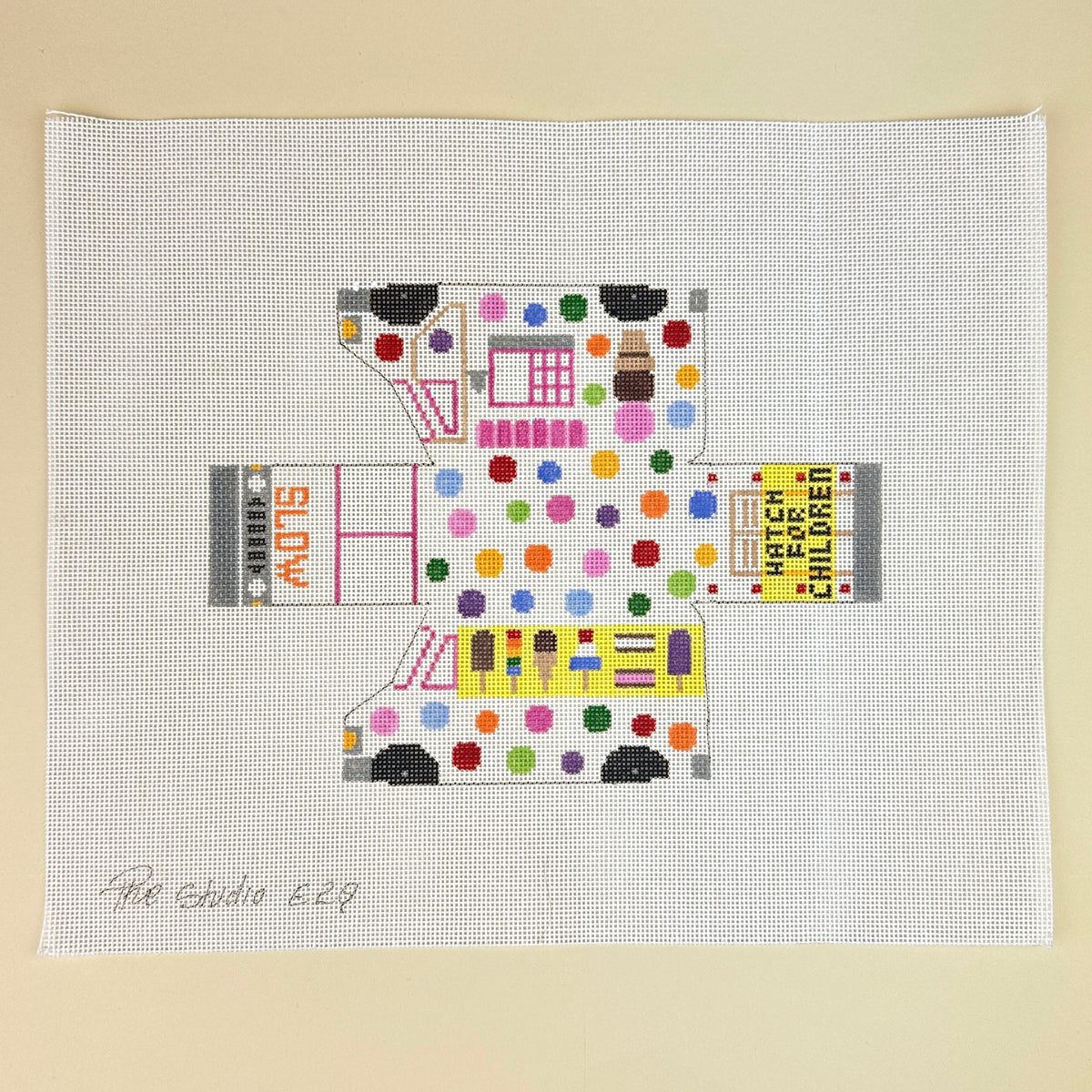 The Studio Midwest Ice Cream Truck Needlepoint Canvas