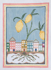 The Plum Stitchery Lemon Town Needlepoint Canvas