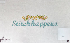 The Plum Stitchery Stitch Happens Needlepoint Canvas