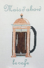 The Plum Stitchery French Press Needlepoint Canvas