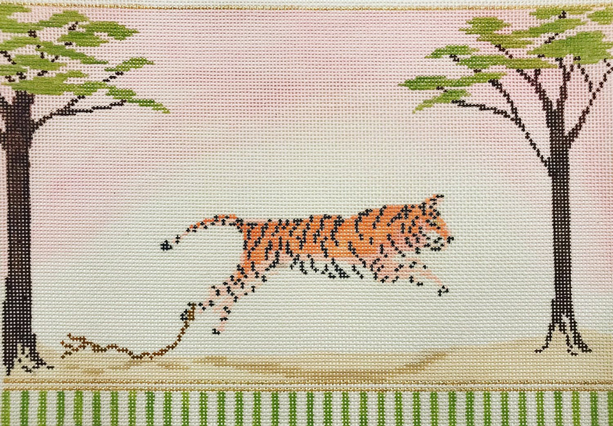 The Plum Stitchery Tiger Needlepoint Canvas