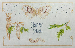 The Plum Stitchery Gypsy Moth Needlepoint Canvas