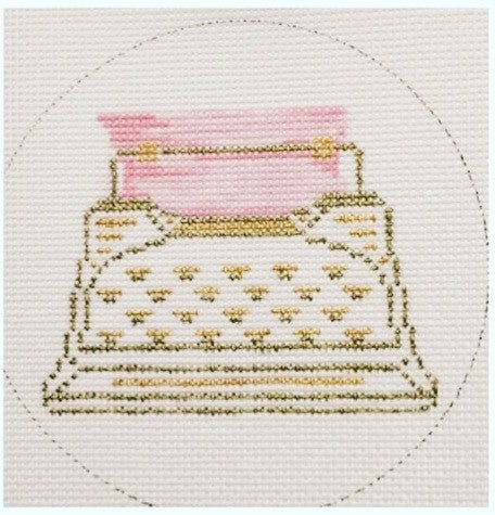 The Plum Stitchery Retro Series - Typewriter Needlepoint Canvas