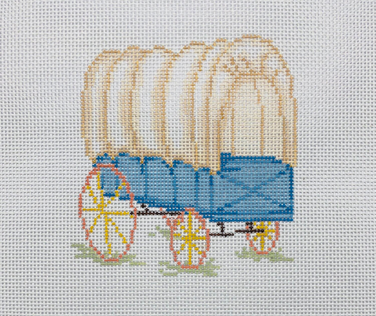 The Plum Stitchery Conestoga Wagon Needlepoint Canvas