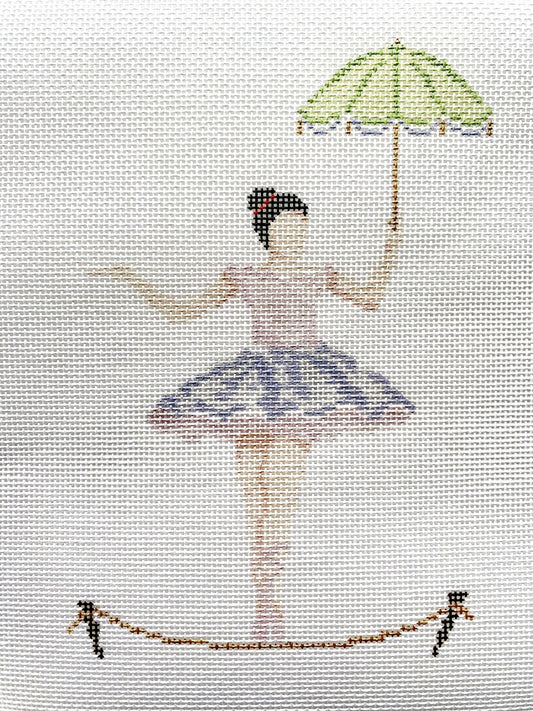 The Plum Stitchery Carnival Series - Tightrope Walker Needlepoint Canvas