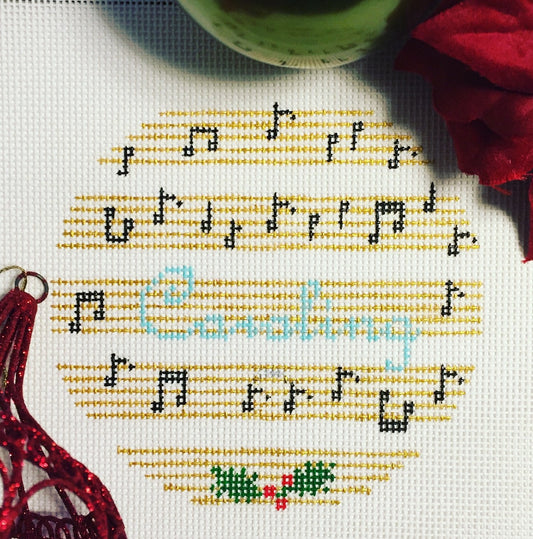 The Plum Stitchery Plum Christmas - Caroling Needlepoint Canvas