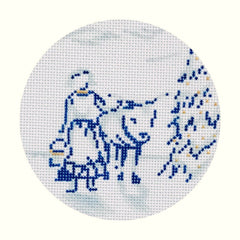 The Plum Stitchery Eight Maids A-Milking Needlepoint Canvas