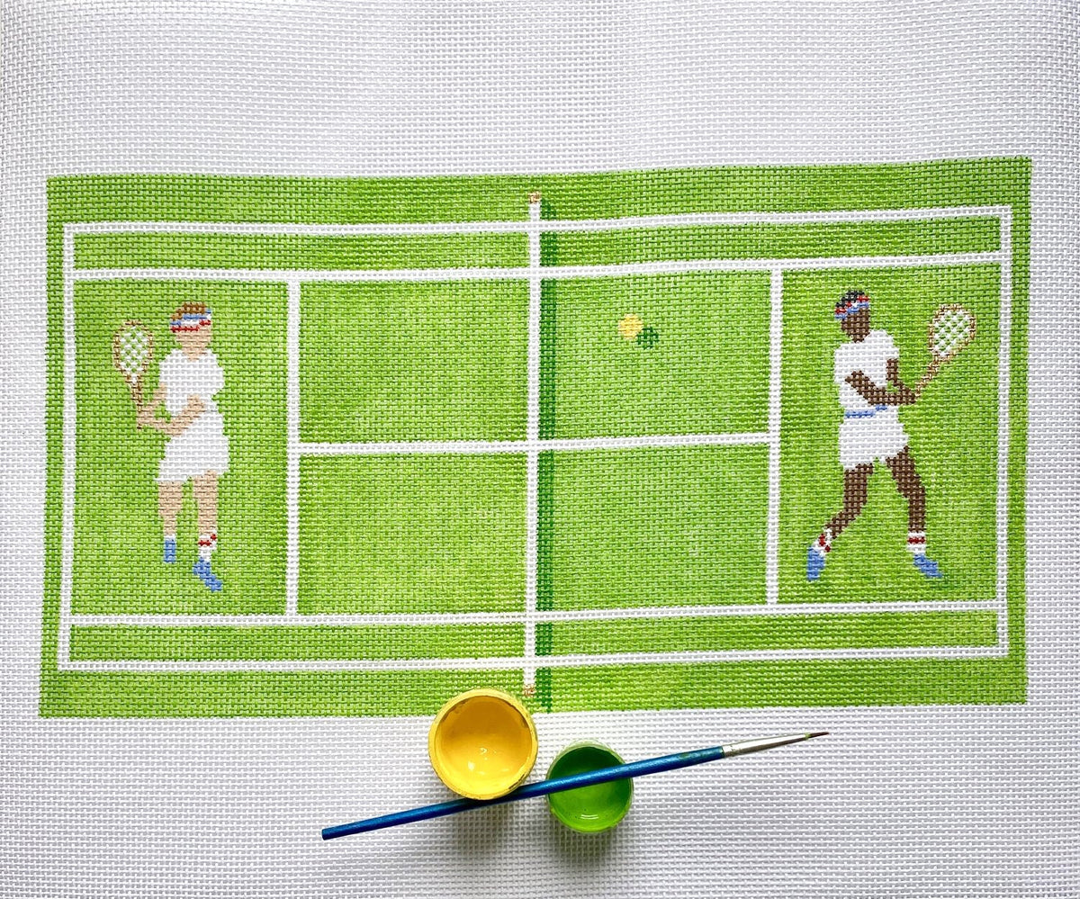 The Plum Stitchery Tennis Match Needlepoint Canvas