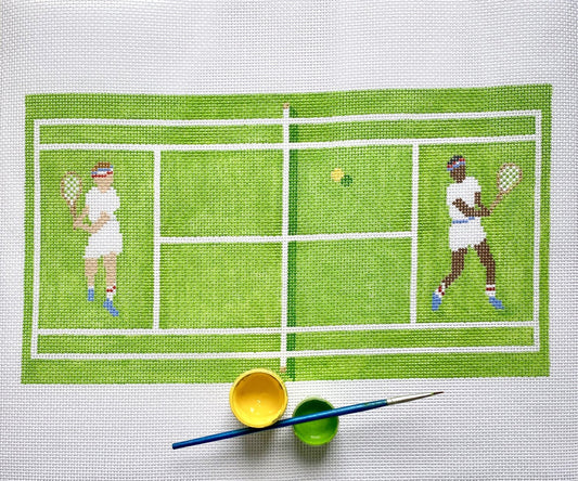 The Plum Stitchery Tennis Match Needlepoint Canvas