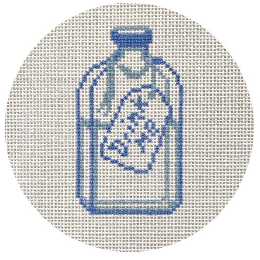 The Plum Stitchery Drink Me Bottle Needlepoint Canvas