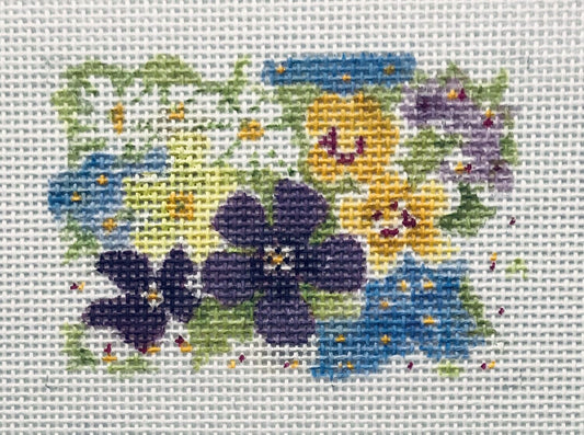 The Plum Stitchery Petite Fleur Needlepoint Canvas - 3 x 2