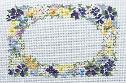 The Plum Stitchery Petite Fleur Needlepoint Canvas - 9 x 6