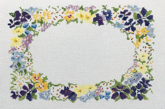 The Plum Stitchery Petite Fleur Needlepoint Canvas - 12.5 x 8.5