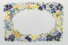 The Plum Stitchery Petite Fleur Needlepoint Canvas - 12.5 x 8.5