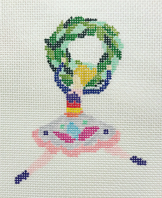 The Plum Stitchery Nine Ladies Dancing Needlepoint Canvas