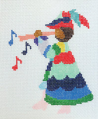 The Plum Stitchery Eleven Pipers Piping Needlepoint Canvas