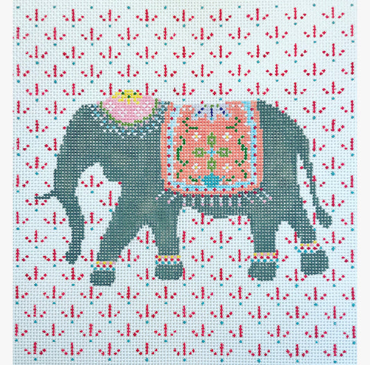 The Plum Stitchery Elephant Needlepoint Canvas