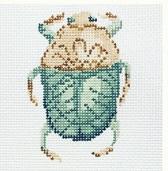 The Plum Stitchery Scarab Collection - Green Needlepoint Canvas