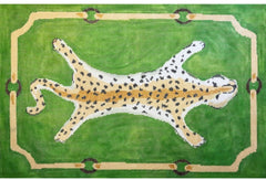 The Plum Stitchery Leopard In Green Needlepoint Canvas