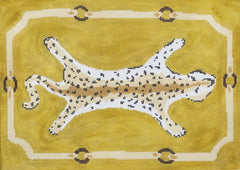 The Plum Stitchery Leopard In Yellow Needlepoint Canvas