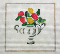 The Plum Stitchery Modern Rose Needlepoint Canvas