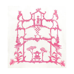 The Plum Stitchery Garden Folly In Pink Needlepoint Canvas