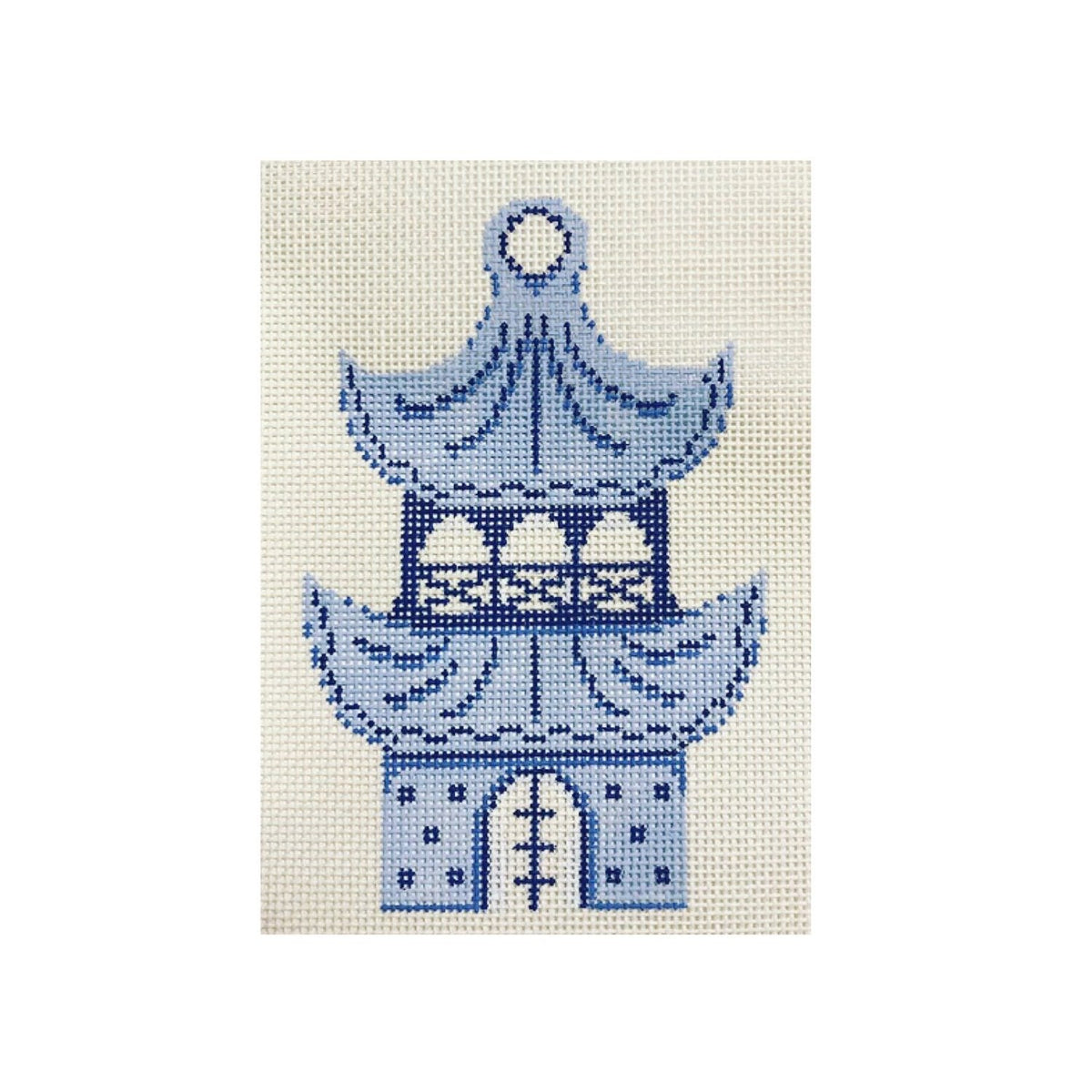 The Plum Stitchery Pagoda Ornament Needlepoint Canvas