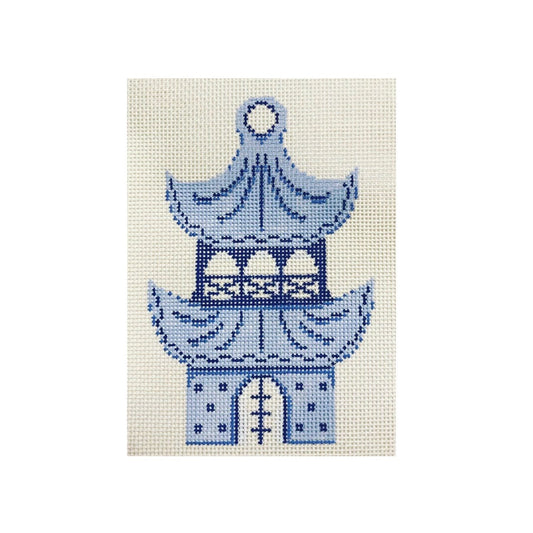 The Plum Stitchery Pagoda Ornament Needlepoint Canvas