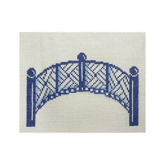 The Plum Stitchery Footbridge Ornament Needlepoint Canvas