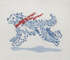 The Plum Stitchery Golden Doodle Needlepoint Canvas