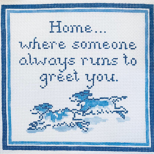 The Plum Stitchery Double Cavalier Needlepoint Canvas