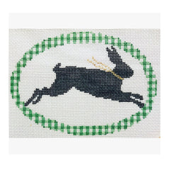 The Plum Stitchery Rabbit Silhouette Needlepoint Canvas