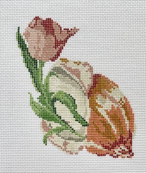 The Plum Stitchery Shell Series - Tulip Needlepoint Canvas