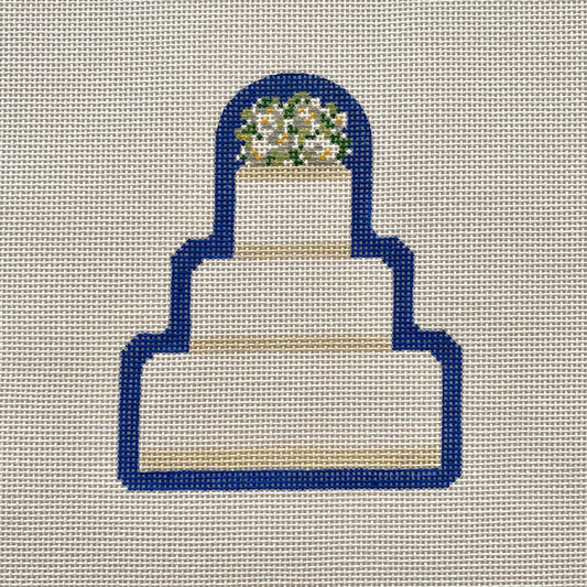 The Plum Stitchery Megan Wedding Cake Needlepoint Canvas