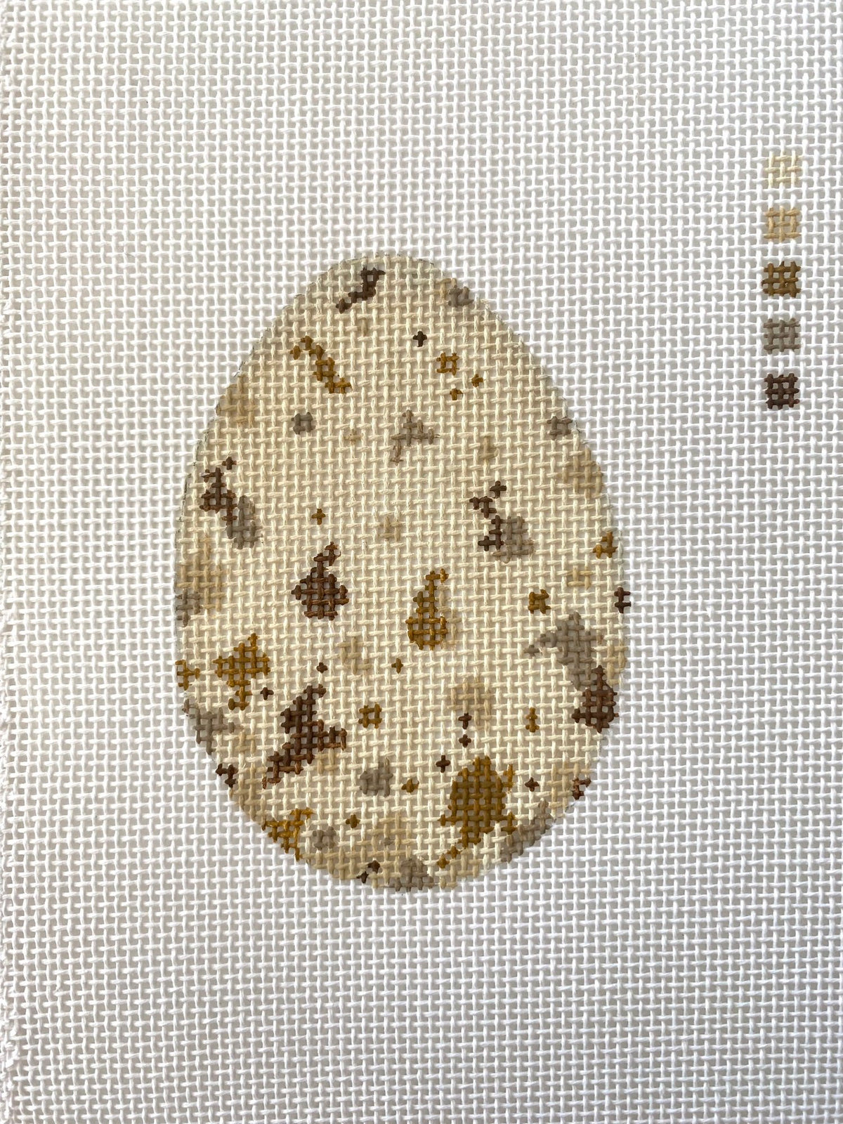 The Plum Stitchery Herring Gull Egg Needlepoint Canvas