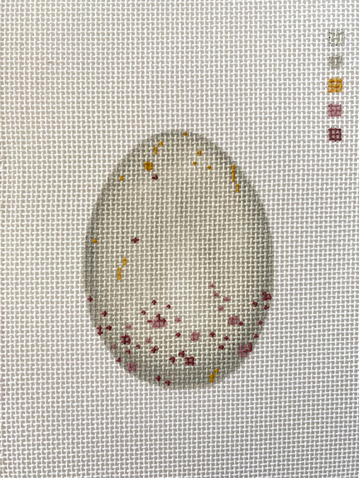 The Plum Stitchery Storm Kestrel Egg Needlepoint Canvas