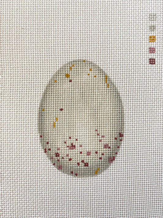 The Plum Stitchery Storm Kestrel Egg Needlepoint Canvas