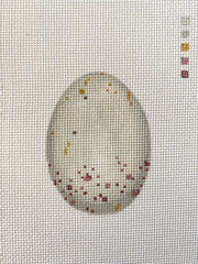 The Plum Stitchery Storm Kestrel Egg Needlepoint Canvas