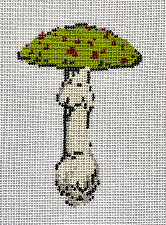 The Plum Stitchery Mushroom Series - Olive Needlepoint Canvas