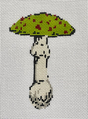 The Plum Stitchery Mushroom Series - Olive Needlepoint Canvas