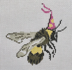 The Plum Stitchery Party Animals Series - Bee Needlepoint Canvas