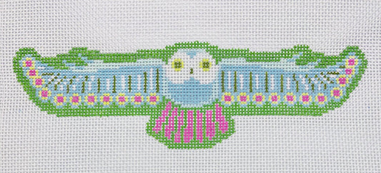 The Plum Stitchery Owl Needlepoint Canvas