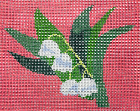 The Plum Stitchery Lily Of The Valley Needlepoint Canvas