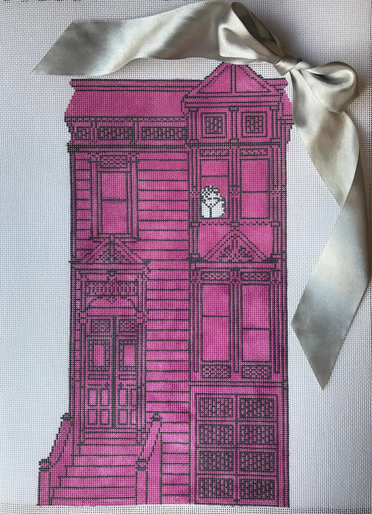 The Plum Stitchery The Pink Victorian Needlepoint Canvas