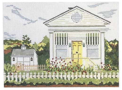 The Plum Stitchery Madcap Cottage Needlepoint Canvas