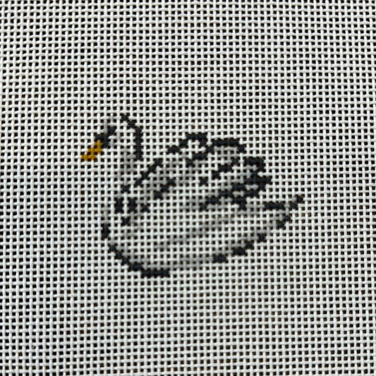 The Plum Stitchery Nutcracker Series - Swan Left Needlepoint Canvas