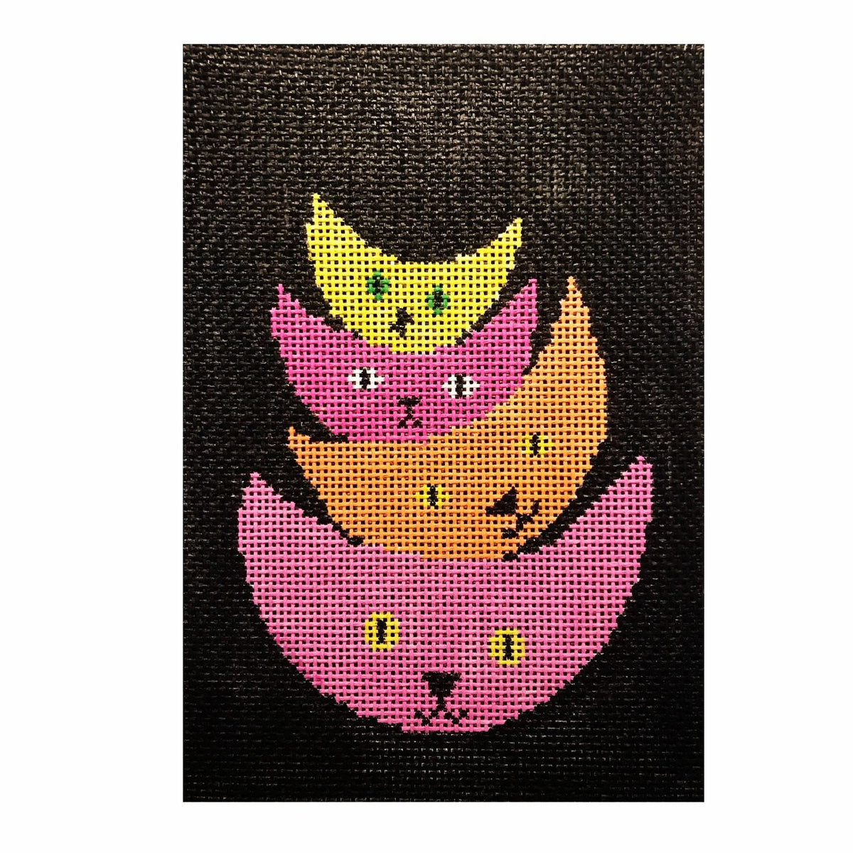 The Plum Stitchery Cats Needlepoint Canvas