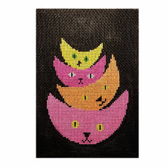 The Plum Stitchery Cats Needlepoint Canvas