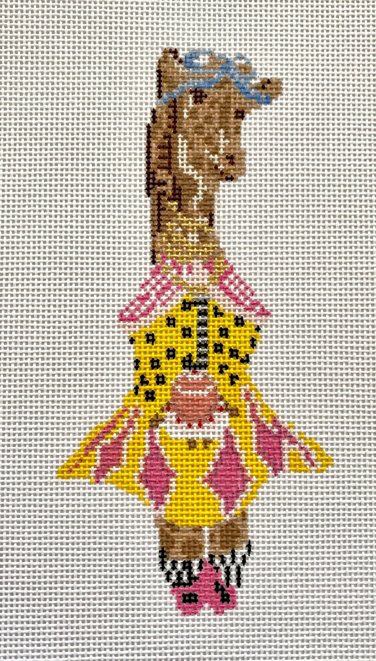 The Plum Stitchery Animal Collection - Louisa The Giraffe Needlepoint Canvas